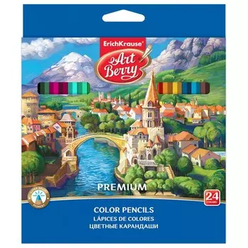 ArtBerry Цветные карандаши шестигранные Premium 24 цвета