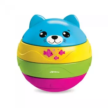 Азбукварик Котенок музыкальный мячик-пирамидка
