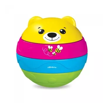 Азбукварик Мишутка музыкальный мячик-пирамидка