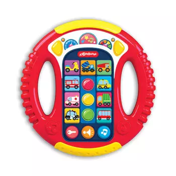 Азбукварик Музыкальный руль Весёлые машинки