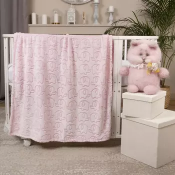Baby Nice (ОТК) покрывало Micro Velur Слоники 100 х 118