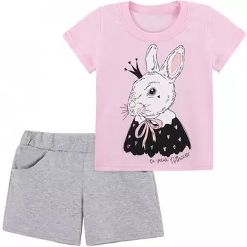 Babycollection Костюм для девочки Милый кролик (футболка, шорты)