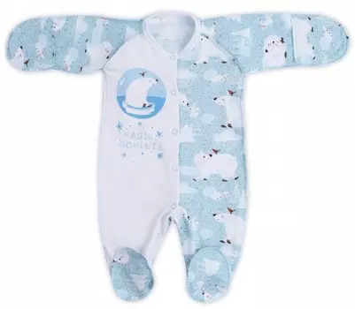 Babyglory Комбинезон закрытые ручки для мальчика Волшебные моменты