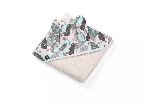 BabyOno Полотенце махровое с капюшоном Bunny Ears 100x100 см