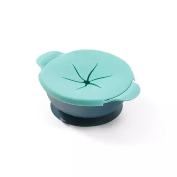 BabyOno Тарелочка на присоске с дополнительной крышкой 300 мл