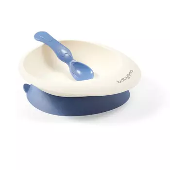 BabyOno Тарелочка на присоске с ложечкой 230 мл