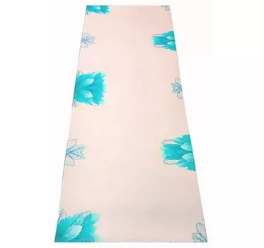 Бацькина баня Подстилка ковёр для бани Скрутка Розовый принт 150x50 см