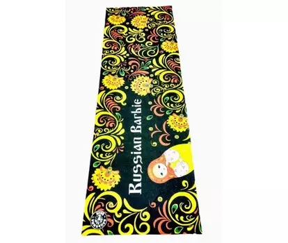 Бацькина баня Подстилка ковёр для бани Скрутка Russian Barbie 150x50 см