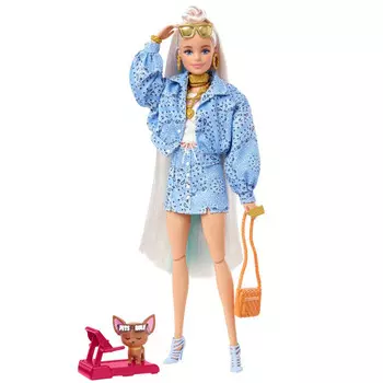 Barbie Кукла Барби с фигуркой собачки (15 аксессуаров)