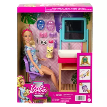 Barbie Набор игровой Спа-салон с куклой и масками для лица