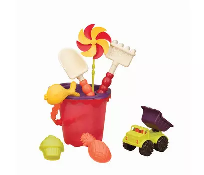 Battat B Summer Малое ведерко и игровой набор для песка 9 деталей
