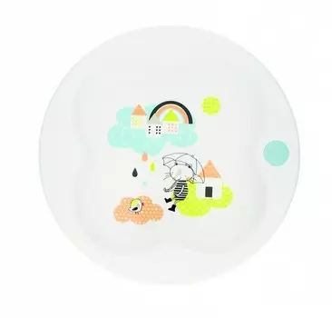 Bebe Confort Тарелка Under The Rainbow в форме клевера