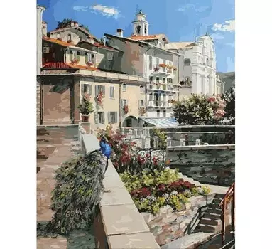 Белоснежка Картина по номерам на холсте Изола-Белла на озере Лаго-Маджоре 50х40 см