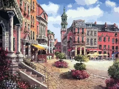 Белоснежка Картина по номерам на холсте Шарлеруа Бельгия 50х40 см