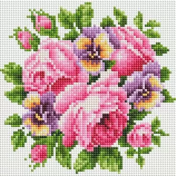 Белоснежка Мозаичная картина Розы и анютины глазки 458-ST-PS