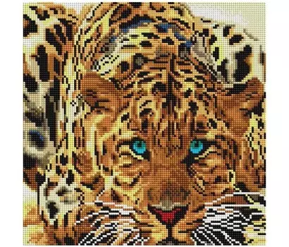Белоснежка Мозаика алмазная на раме Леопард 30х30 см