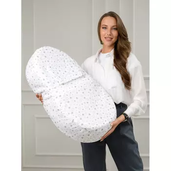 Био-Текстиль Детский кокон "Baby люлька" для новорожденных с эффектом памяти Размер:74х38х6/14