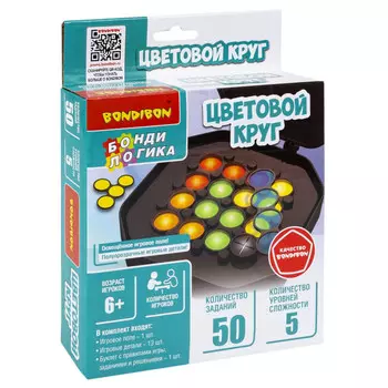 Bondibon Игра настольная логическая БондиЛогика Цветовой круг
