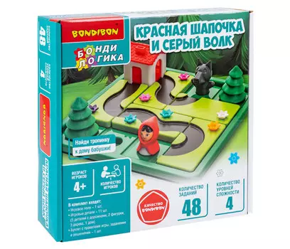 Bondibon Игра настольная логическая Красная Шапочка и Серый Волк