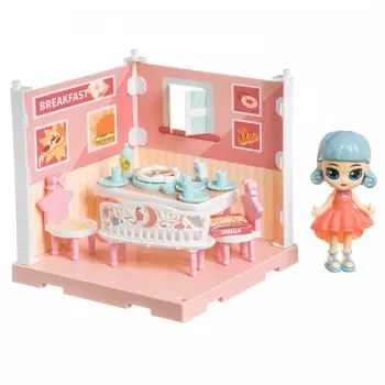 Bondibon Игровой набор Мебель Кукольный уголок Столовая и куколка Oly