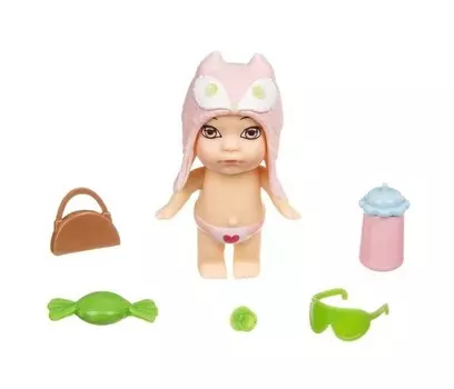 Bondibon Игровой набор OLY Кукла в баночке шапочке-ушанке с животным и аксессуарами