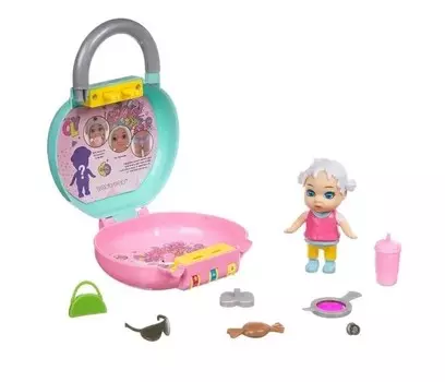 Bondibon Игровой набор OLY Кукла в чемоданчике на кодовом замке в парике с аксессуарами