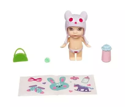 Bondibon Игровой набор OLY Кукла в шаре шапочке-ушанке с животным и аксессуарами ВВ3891