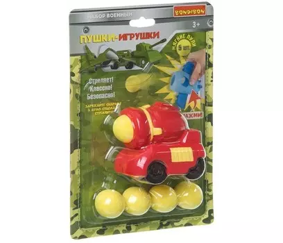 Bondibon Игровой набор Пушки-игрушки Пушка с 5 мягкими пулями