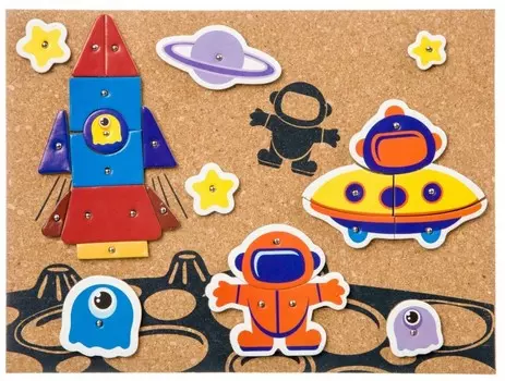 Bondibon Мозаика с гвоздями и молоточком Космос