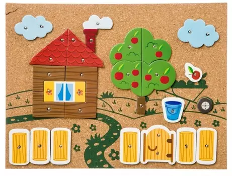 Bondibon Мозаика с гвоздями и молоточком На ферме