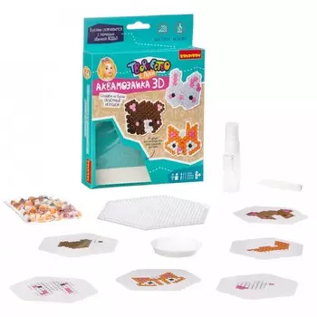 Bondibon Набор для творчества Аквамозаика 3D Медведь, заяц, лиса