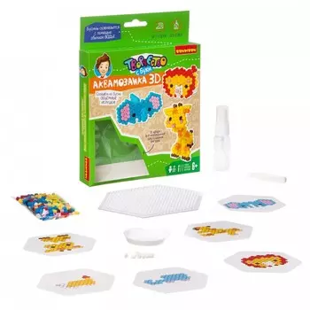 Bondibon Набор для творчества Аквамозаика 3D Слон, лев, жираф