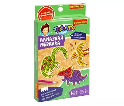 Bondibon Набор для творчества Алмазная мозаика Динозавры