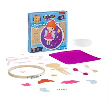 Bondibon Набор для творчества Аппликация из фетра на пяльцах Волшебница-фея