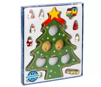Bondibon Набор для творчества Ёлочка 3D с игрушками и бубенчиками 21.5 см