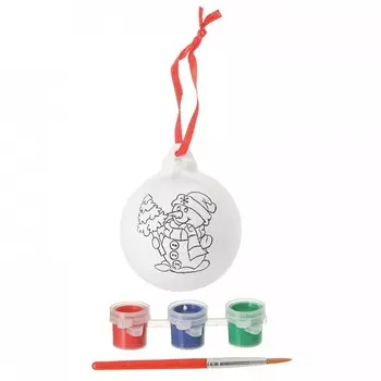 Bondibon Набор для творчества Ёлочные украшения Шар со снеговичком и ёлочкой