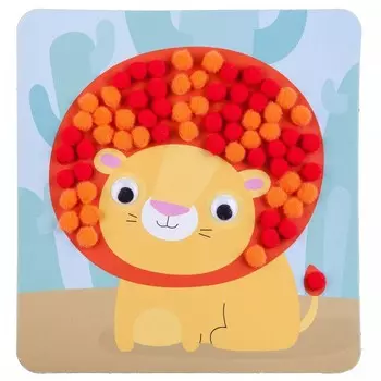 Bondibon Набор для творчества Картины с помпончиками Львенок