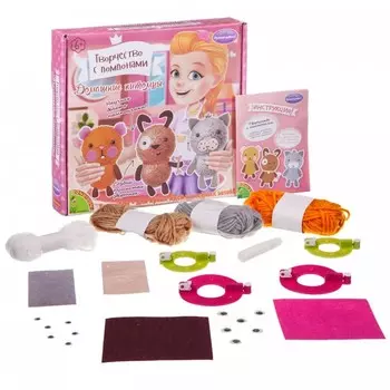 Bondibon Набор для творчества Творчество с помпонами Домашние питомцы