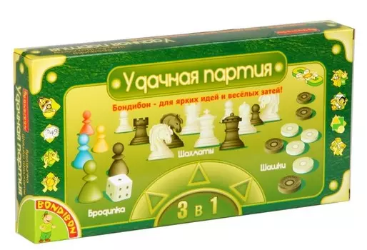 Bondibon Набор игр Удачная партия 3 в 1