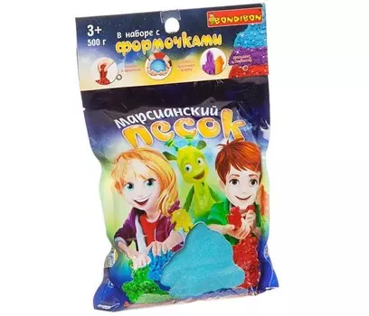 Bondibon Набор игровой Марсианский песок 4 формочки 3D из двух частей ВВ1730