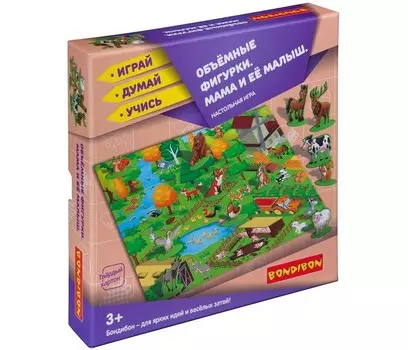 Bondibon Настольная игра Мама и её малыш Объёмные фигурки