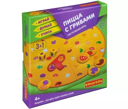 Bondibon Настольная игра Пицца с грибами