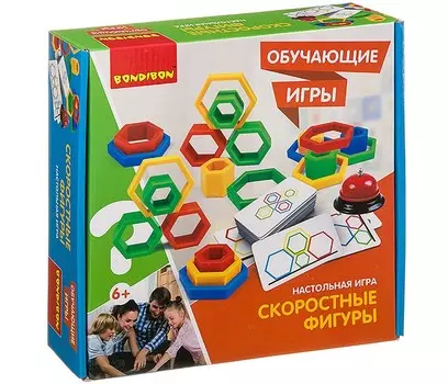 Bondibon Настольная игра Скоростные фигуры