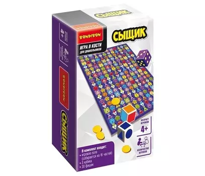 Bondibon Настольная игра в кости Сыщик с большим игровым полем и фишками