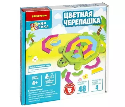 Bondibon Настольная логическая игра Бондилогика Цветная черепашка
