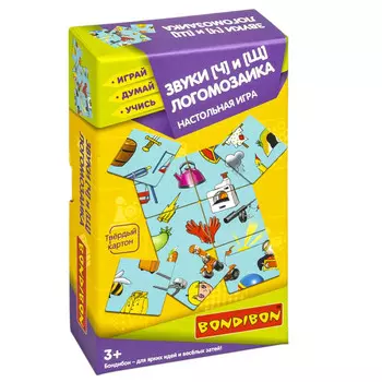 Bondibon Настольная логическая игра Логомозаика Звуки Ч и Щ
