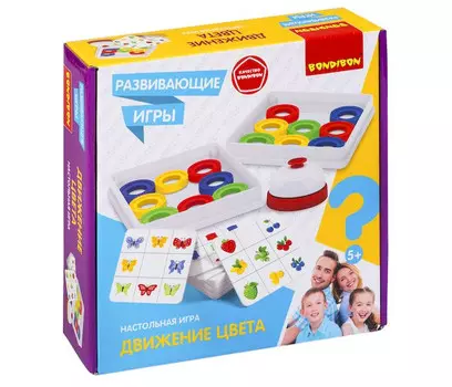 Bondibon Настольная развивающая игра Движение Цвета