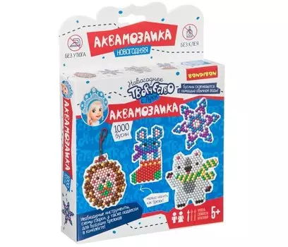 Bondibon Новогодняя аквамозаика с Луки 1000 бусин!