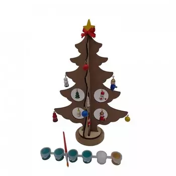 Bondibon Новогодняя ёлочка-раскраска с игрушками