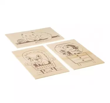 Bondibon Основы для выжигания Домашние питомцы 3 шт.